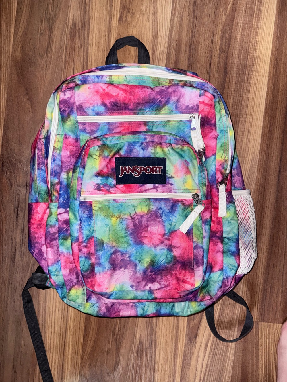 Jansport Tie-Dye Kids Backpack in Pink, Blue, Green